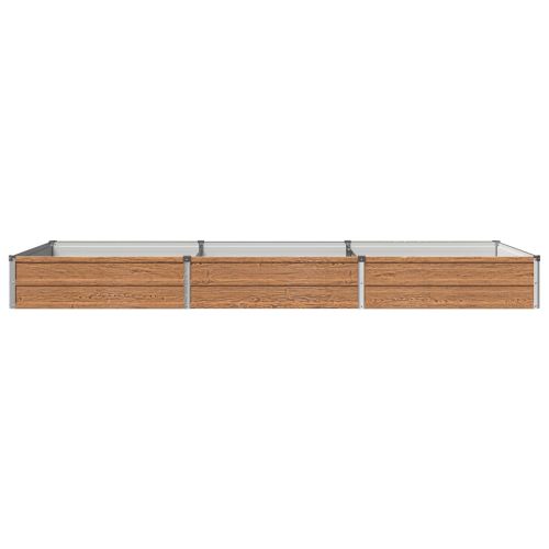 Вдигната леха за градина Дървен кафяв 240 x 80 x 24 см
