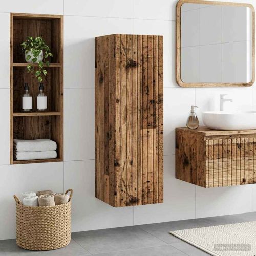 Стенно Баня Кабинет Старо дърво 33 x 34,5 x 100 см