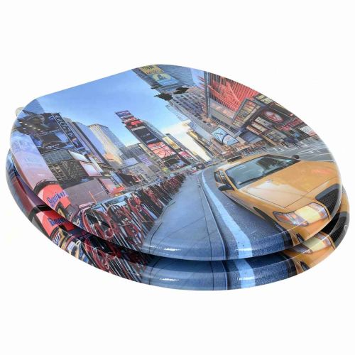 Тоалетна седалка Многоцветен 44 x 38 см Инженерна дървесина