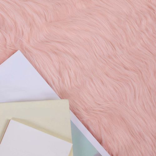 Изкуствена овча килим TAFALLA Розово 140 x 200 cm Полиестер