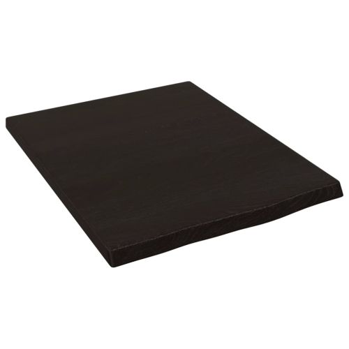 Плот за баня тъмнокафяв 40x50x(2-4) см обработено масивно дърво