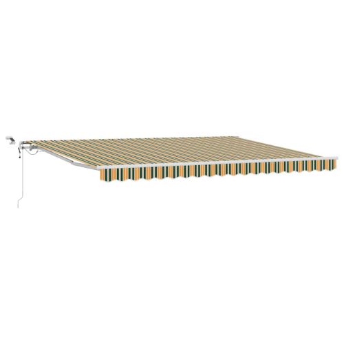 Прибираща се тента Зелен и жълт 450 × 300 cm Полиестер