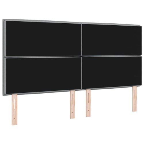 LED глава с LED ленти с таблото Светлосиво 180 cm текстил