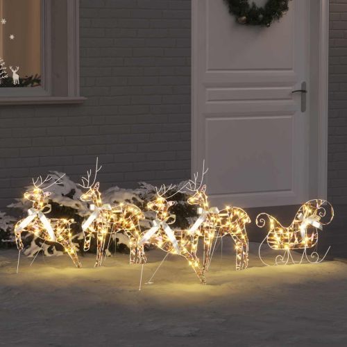 LED елени 5 бр. Многоцветен 42 x 15 x 64 см PET