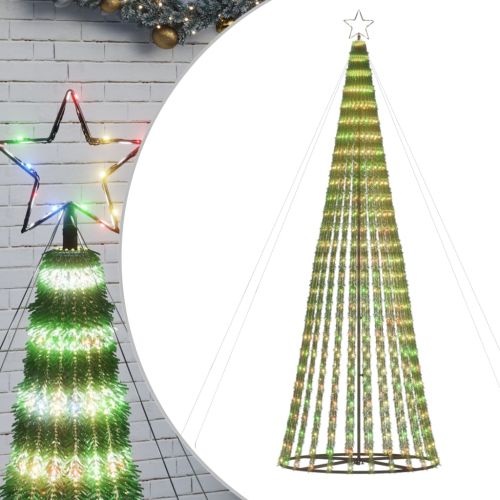 LED коледна елха 688 LED цветна 300 см