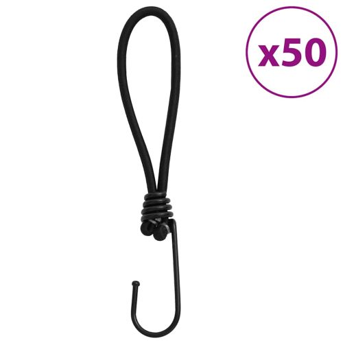 Ластични въжета с куки 50 бр 17 см