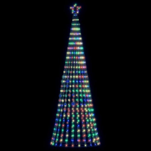 LED коледна елха 475 светодиода Цветни 247 см