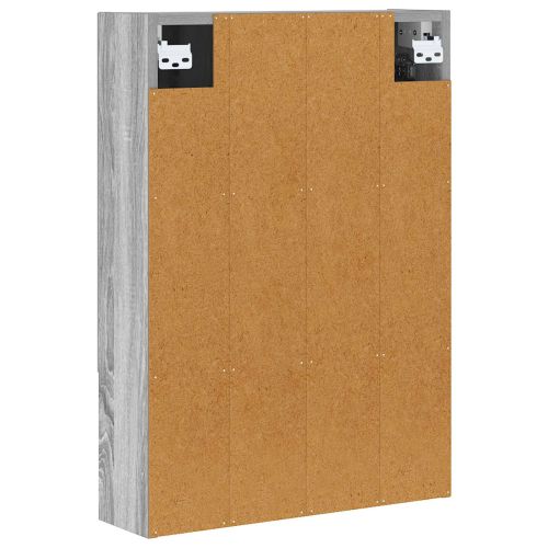Шкаф с огледало за баня Сив Сонома 50 x 14,5 x 70 см