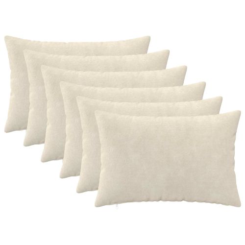 Калъфка за възглавница 6 pcs HEERLEN Кремаво 30 x 50 cm