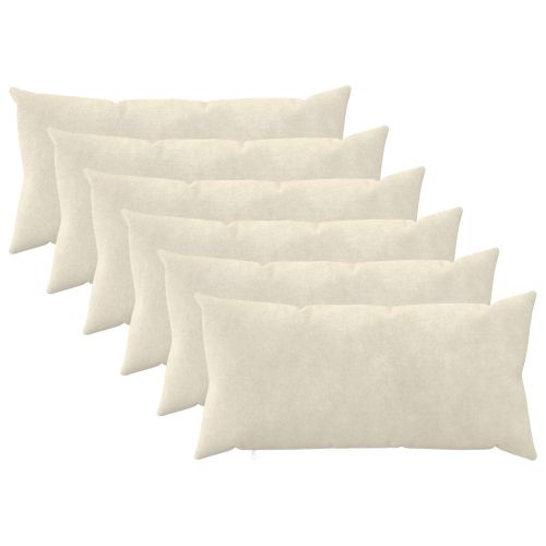 Калъфка за възглавница 6 pcs HEERLEN Кремаво 40 x 80 cm
