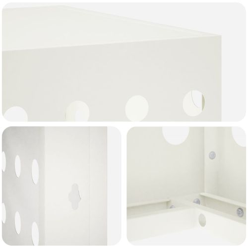 Покритие за климатик Бяло 90 x 40 x 60 см Стомана