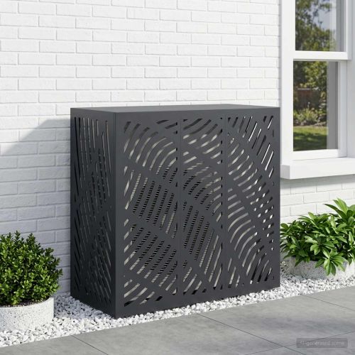 Покритие за климатик Антрацит 110 x 50 x 105 см Стомана