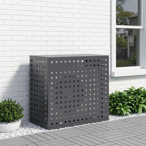 Покритие за климатик Антрацит 110 x 50 x 105 см Стомана