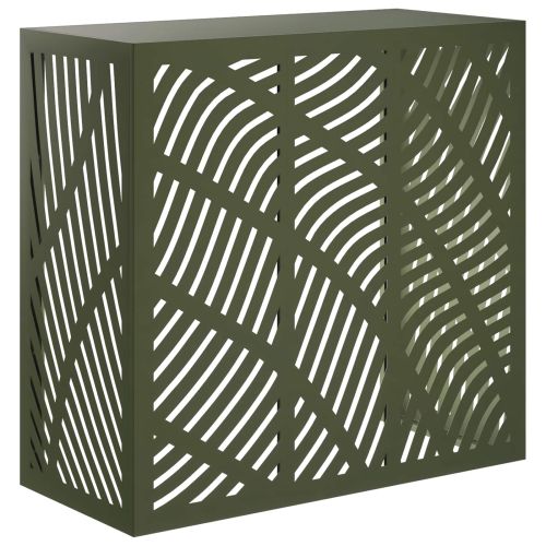Покритие за климатик Маслиненозелено 110 x 50 x 105 см Стомана