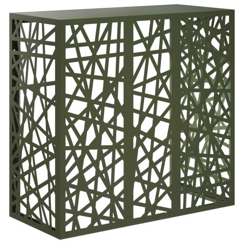 Покритие за климатик Маслиненозелено 110 x 50 x 105 см Стомана