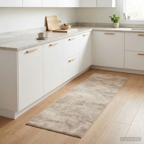 Килим за кухня Бежов бетон 150 x 45 см 100% Полиамид Пере се