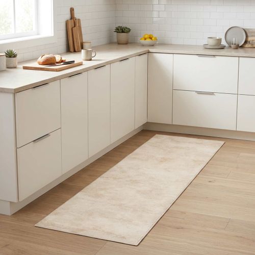 Килим за кухня кремав бетон 180 x 60 cm 100% Полиамид Пере се