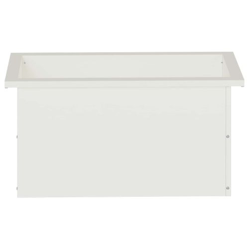 Градинска кашпа с LED осветление 2 бр. Бяло 30 × 60 × 30 см