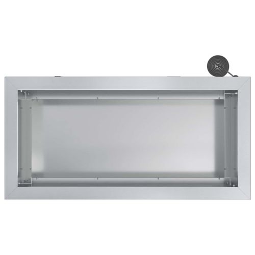 Градинска кашпа с LED осветление Сребристо 30 × 60 × 30 см