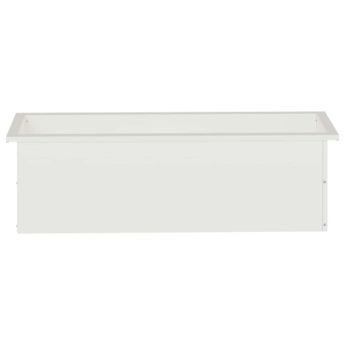 Градинска кашпа с LED осветление 2 бр. Бяло 30 × 100 × 30 см