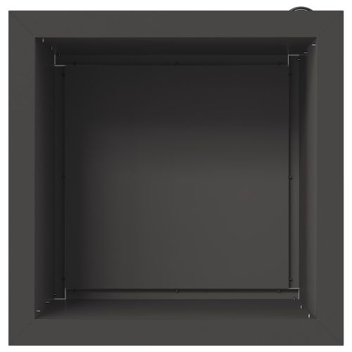 Градинска кашпа с LED осветление Черно 40 x 40 x 40 cm Стомана