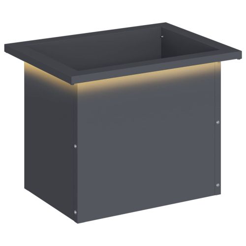 Градинска кашпа с LED осветление Антрацит 30 x 40 x 30 см