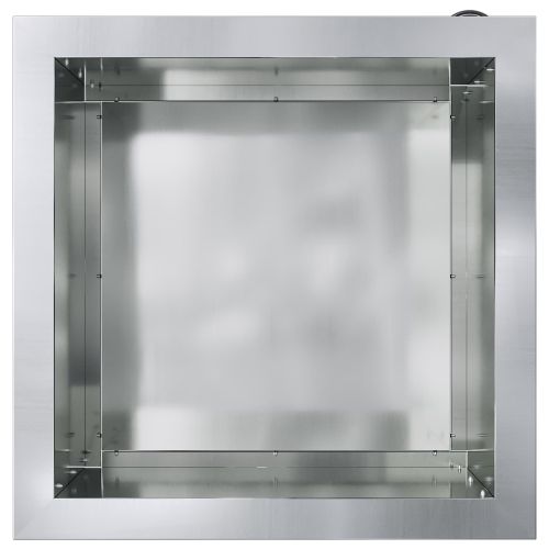Градинска кашпа с LED осветление Сребристо 40 x 40 x 40 cm