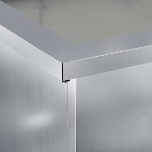 Градинска кашпа с LED осветление Сребристо 40 x 40 x 40 cm