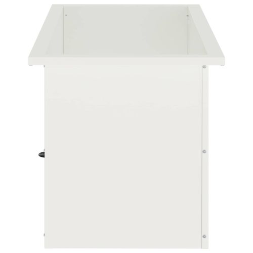 Градинска кашпа с LED осветление 2 бр. Бяло 40 x 80 x 40 cm