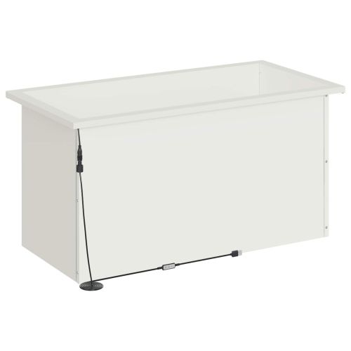 Градинска кашпа с LED осветление 2 бр. Бяло 40 x 80 x 40 cm