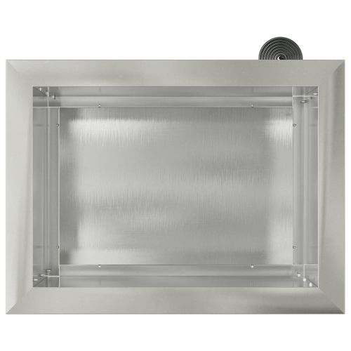 Градинска кашпа с LED осветление Сребристо 30 × 40 × 30 см