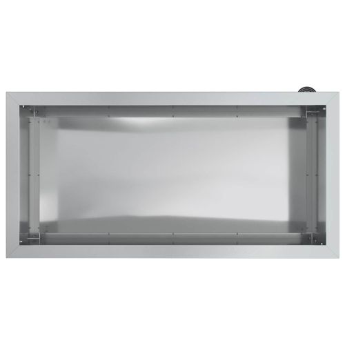 Градинска кашпа с LED осветление Сребристо 40 x 80 x 40 cm