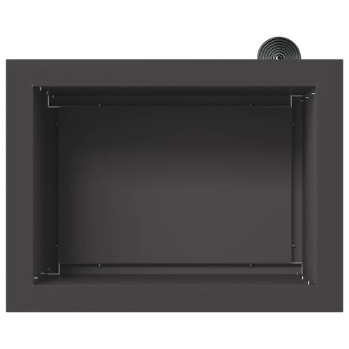 Градинска кашпа с LED осветление Черно 30 × 40 × 30 см Стомана