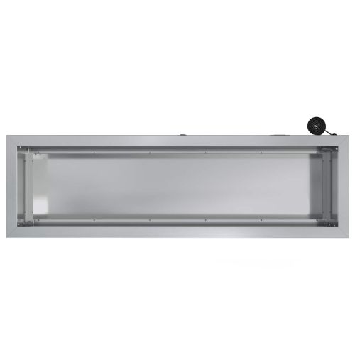 Градинска кашпа с LED осветление Сребристо 30 × 100 × 30 см