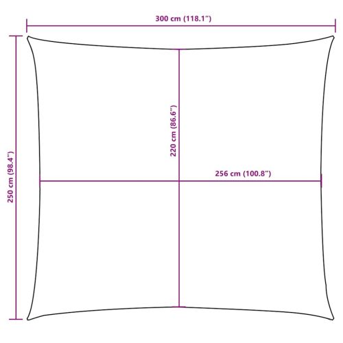 Платно-сенник, Оксфорд текстил, правоъгълно, 2,5x3 м, антрацит