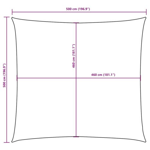 Платно-сенник, Оксфорд текстил, квадратно, 5x5 м, бяло