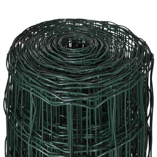 Оградна мрежа, стомана, 25 x 1,2 м, зелена