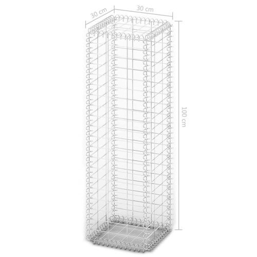 Габион кошница с капаци, поцинкована тел, 100x30x30 см