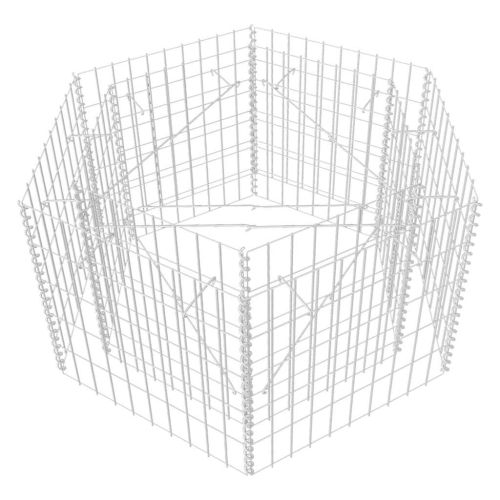 Хексагонален габион повдигната леха, 100x90x50 cм