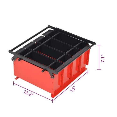 Преса за брикети от хартия стомана 38x31x18 см черно и червено