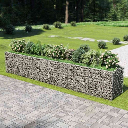 Габион повдигната леха, поцинкована стомана, 540x90x100 cм