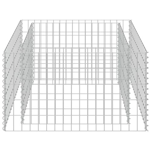 Габион повдигната леха, поцинкована стомана, 90x90x50 cм