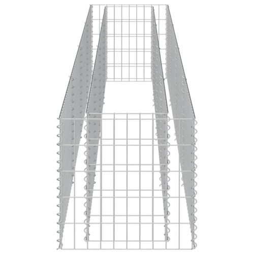 Габион повдигната леха, поцинкована стомана, 360x50x50 cм