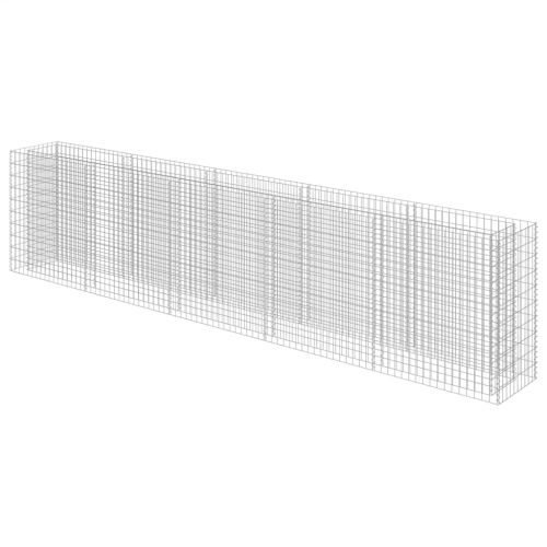 Габион повдигната леха, поцинкована стомана, 450x50x100 cм