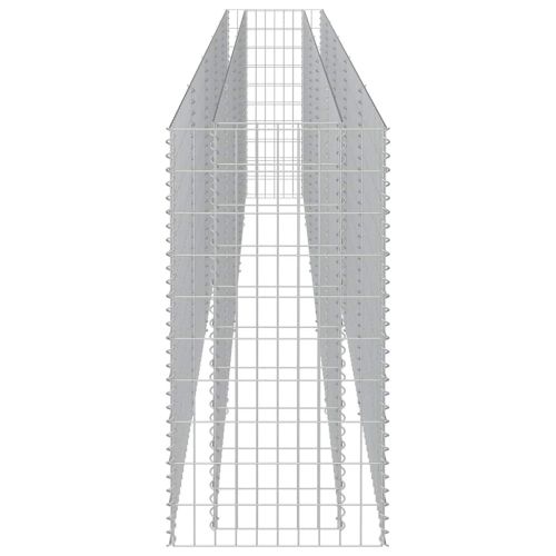 Габион повдигната леха, поцинкована стомана, 450x50x100 cм