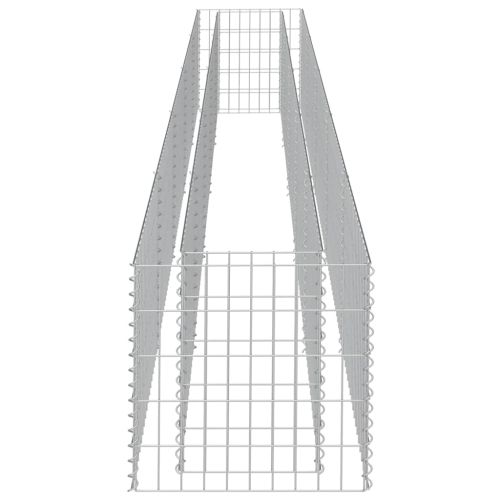 Габион повдигната леха, поцинкована стомана, 450x50x50 cм