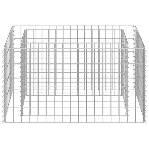 Габион повдигната леха, поцинкована стомана, 90x50x50 cм