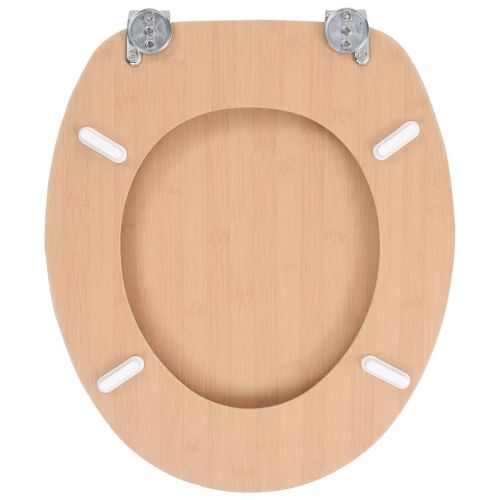 WC тоалетна седалка с капак, МДФ, дизайн бамбук