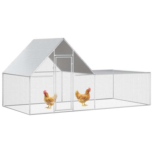 Птичарник, 4x2x2 м, поцинкована стомана