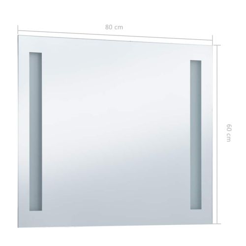 LED стенно огледало за баня 80x60 см